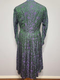 Green and Purple Dirndl <br> (B-40" W-34" H-50")