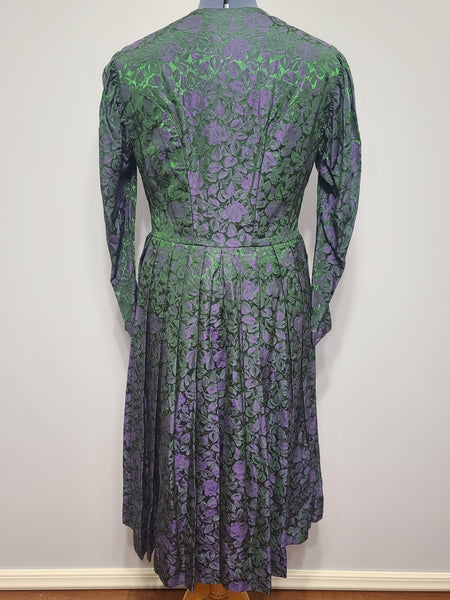 Green and Purple Dirndl <br> (B-40" W-34" H-50")