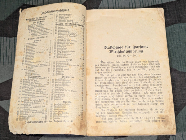 WWI Kriegskochbuch War Cook Book Saxony