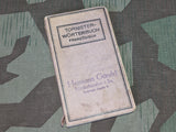 WWI German - French Tornister Dictionary
