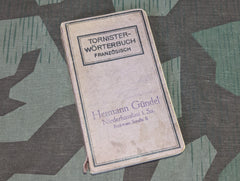 WWI German - French Tornister Dictionary