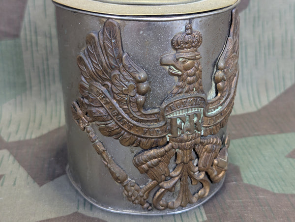 WWI Souvenir Tobacco Jar Made From Pickelhaube