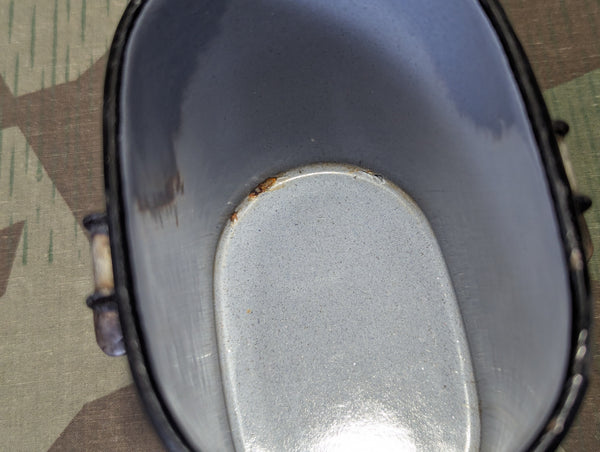 Black Enamel Food Container with Handle Sfinx