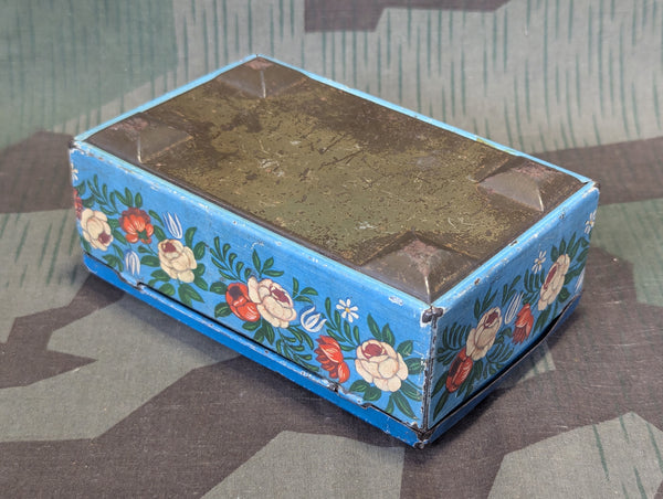 Blue Printed Cookie Tin
