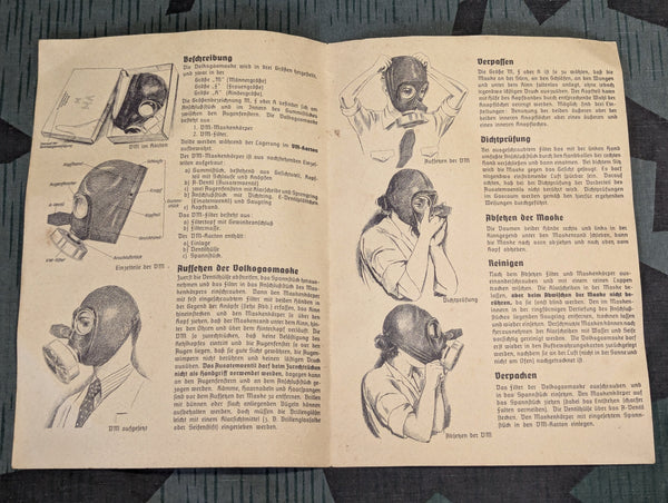 VM37 Volksgasmaske Luftschutz Gas Mask w/ Box