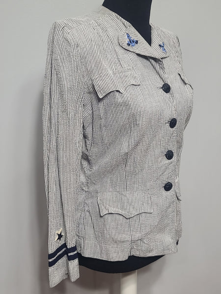 Navy WAVES Officer's Seersucker Jacket <br> (38" Bust)