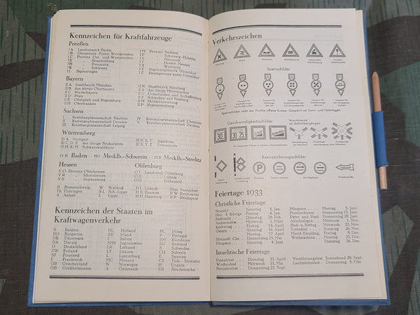 Vormerkbuch Pocket Calendar 1933 from a Coal Syndicate