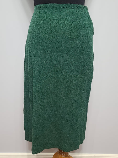 Green Knit Top and Skirt Set <br> (B-36" W-26" H-36")