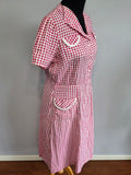 Red and White Gingham Dress <br> (B-41" W-32" H-40")