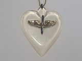 Army Air Corps Lucite Heart Necklace
