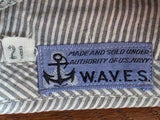 WAVES Seersucker Garrison Cap (Size 21)