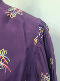 Purple Dress with Bow Print <br> (B-40" W-30" H-37")