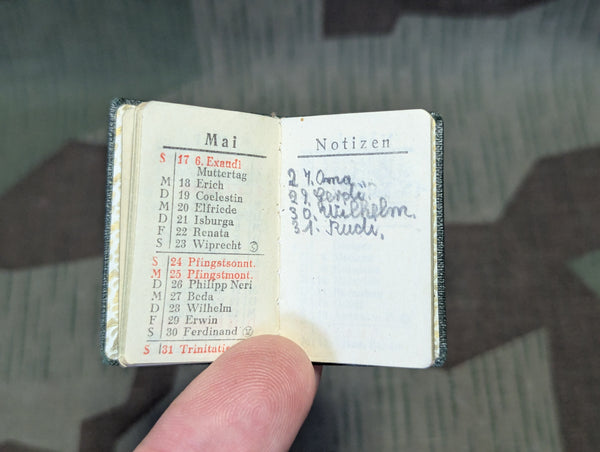 Tiny 1942 Pocket Calendar Book