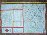 WWII American Red Cross Paris Map Printed on German Map!
