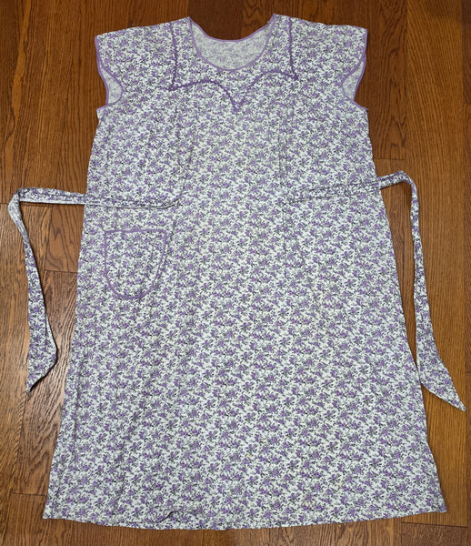 Purple Flower Print Dress <br> (50" Bust)