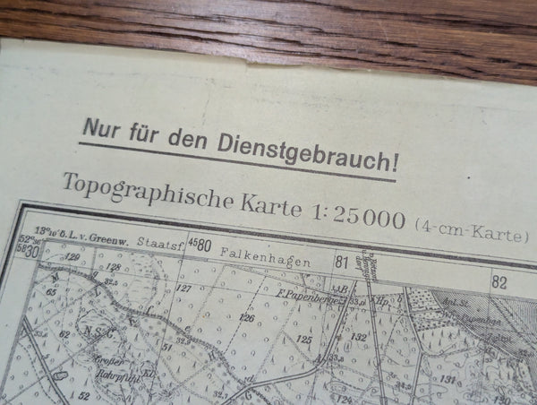 Late War Berlin Spandau Wehrmacht Map (Reprinted on Miadziot Map)