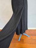 Black Rayon Gown Beading and Peplum <br> (B-36" W-28" H-34")