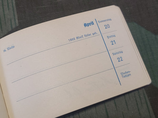 1939 Sparkasse Wunsiedel Pocket Calendar
