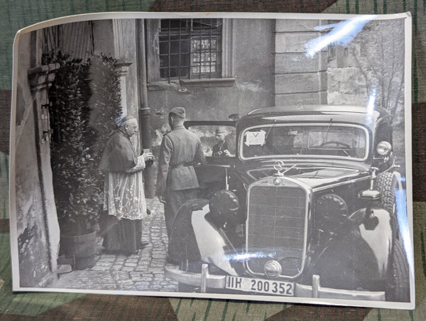 Lot of 3 Photos with Damage Nice Mercedes Car