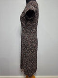 Black and Brown Print Dress and Short Sleeve Top <br> (B-38" W-30" H-36")