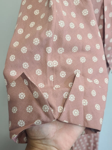 German Dusty Pink Dress Marga Hennes <br> (B-37" W-28" H-41")