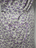 Purple Flower Print Dress <br> (50" Bust)