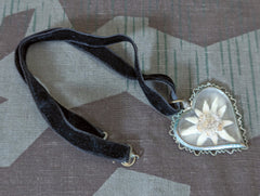 Edelweiss Heart Shaped Velvet Necklace