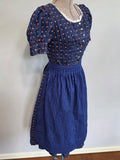 Blue and Pink Dirndl <br> (B-33" W-26")