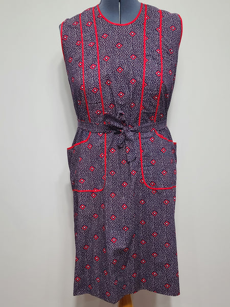 German Wrap Apron Style House Dress <br> (adjustable 29"-32.5" waist)