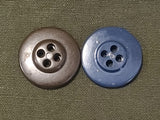 Blue/Gray Buttons (Lot of 10) ~7/8" (21mm)