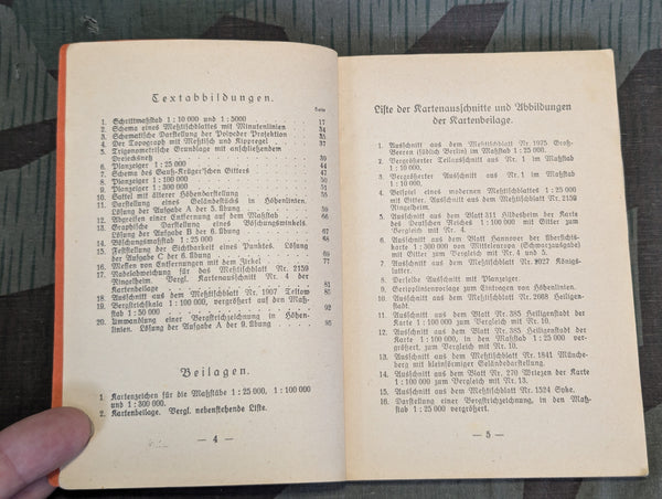 1943 Kartenlesen Map Reading Book