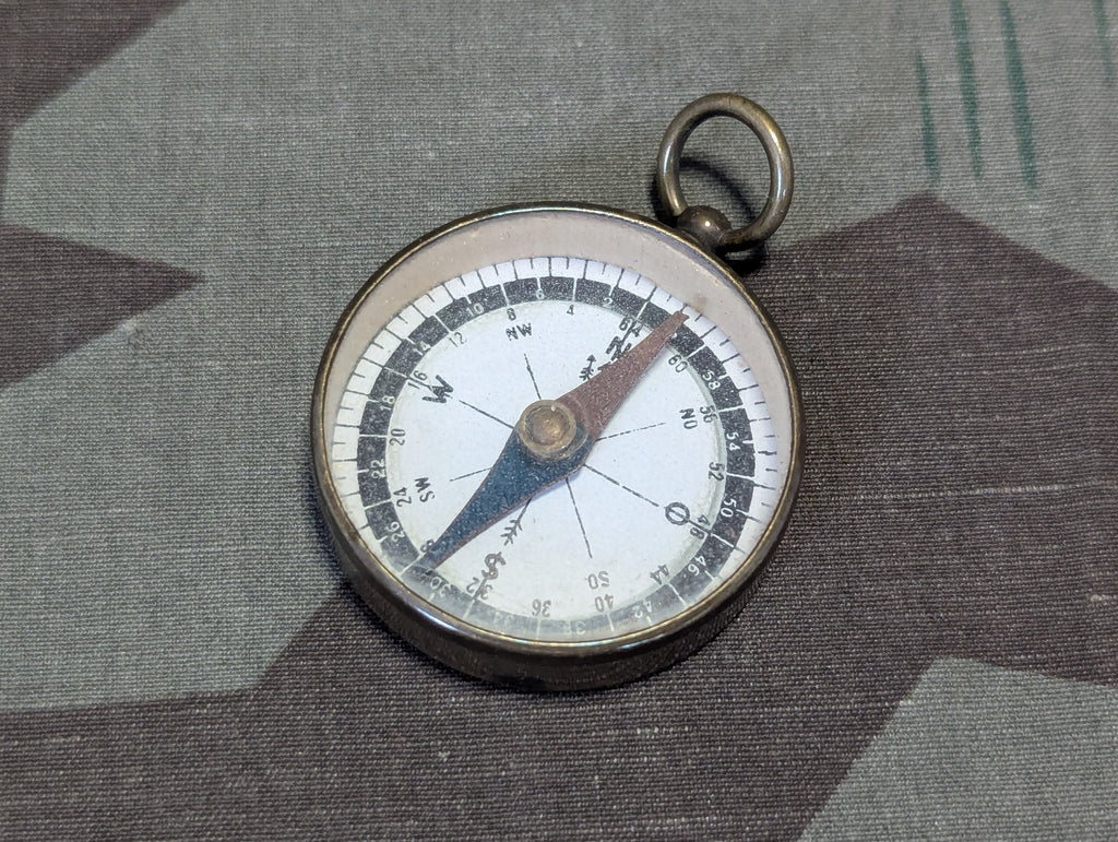 German Compas Ruler Small WWI Era Brass German Compass