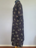 Plus Size Black Rayon Firework Print Dress <br> (B-57" W-49" H-62")
