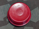 Red Trumpf Butter Dish with Glass Liner
