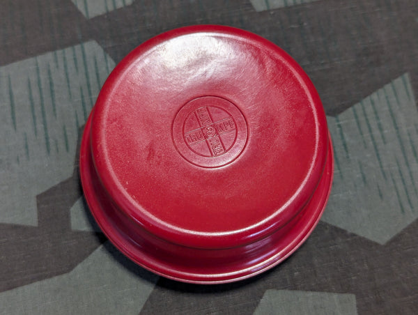 Red Trumpf Butter Dish with Glass Liner