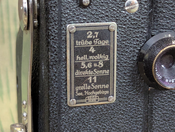 Zeiss Ikon Kinamo 16mm Film Camera 1930's Tessar Lens