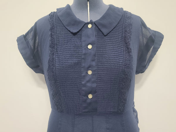 Dark Blue Lightweight Dress <br> (B-42" W-34" H-45")
