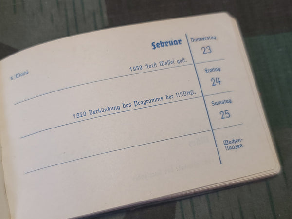 1939 Sparkasse Wunsiedel Pocket Calendar
