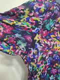 Purple Flower Print Dress <br> (B-48" W-40" H-49")