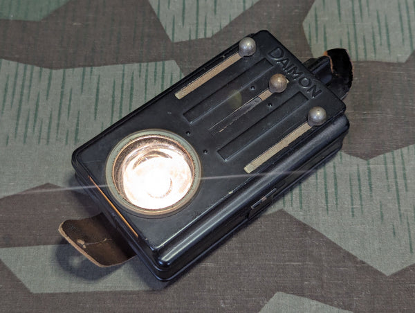 Daimon Wehrmacht Flashlight Damaged Leather Button Loop