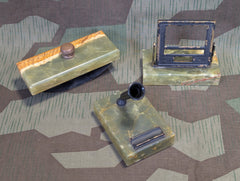 Green Marble Desk Set