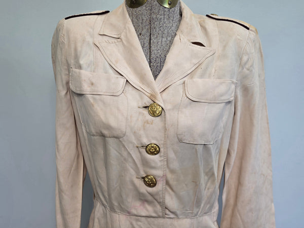 Army Nurse Beige Off-Duty Dress (AS-IS) <br> (B-37" W-26" H-35")
