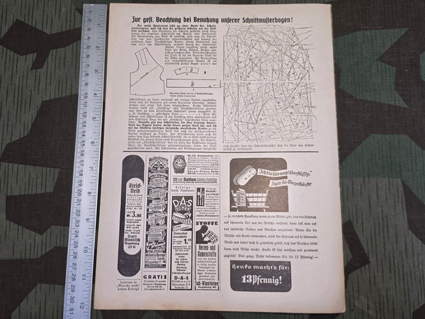 Was Ihr Wollt Magazine Heft 6 1937 With Dress Pattern