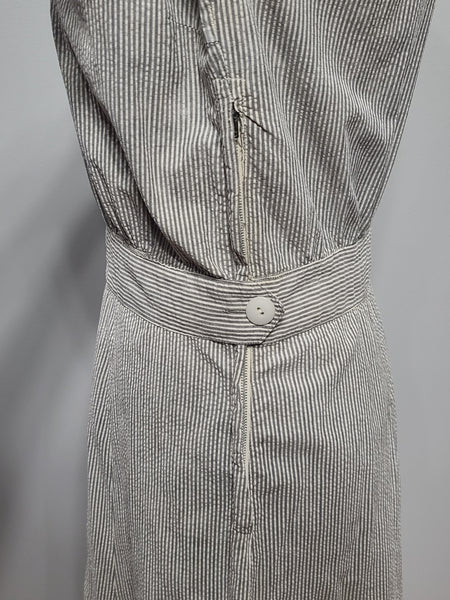 Navy WAVES Work Uniform Seersucker Dress <br> (B-38" W-29" H-37")