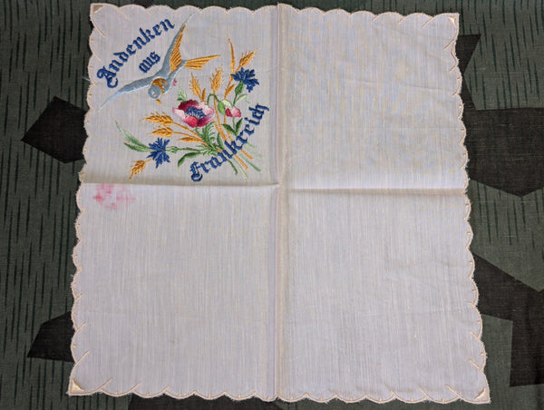 German Andenken aus Frankreich Souvenir Handkerchief