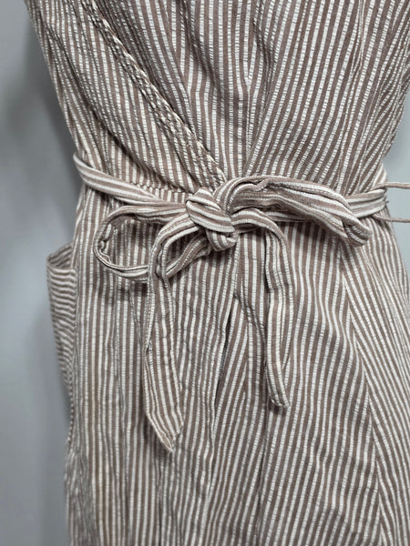 Army Nurse Seersucker Hospital Dress and Cap (Named) <br> (B-34" W-25" H-33")