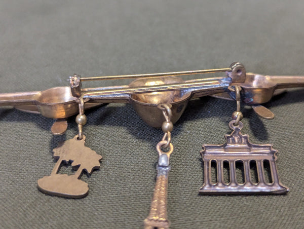 B-25 Plane Pin with City Charms