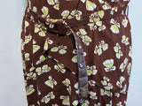 Brown Peplum Dress <br> (B-43" W-34" H-39")