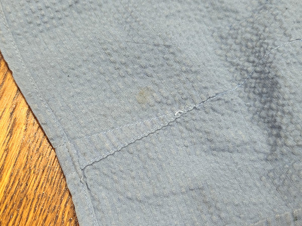 American Red Cross Blue Seersucker Dress and Hat <br> (B-42" W-36" H-41")