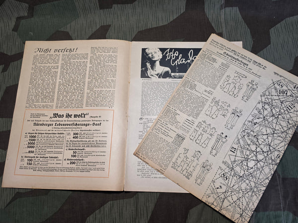 Was Ihr Wollt Magazine Heft 6 1937 With Dress Pattern